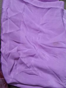 Floral Lavender saree with  blouse  piece