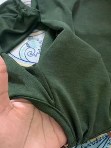 Green Cold Shoulder Top