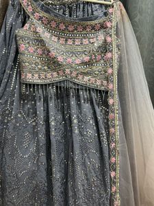 Elegant Grey Lehenga Choli Set