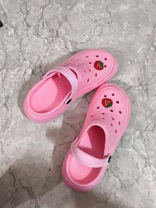Pink Strawberry Clogs