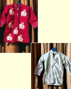 Combo of 2 Boys Ethnic Kurta Sets for 7 to 8 year