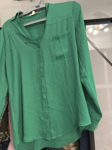 Green Button-Down Shirt