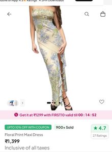 Newme Asia Abstract Slit Tube Dress Never Wore