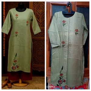 Floral Embroidered Kurta