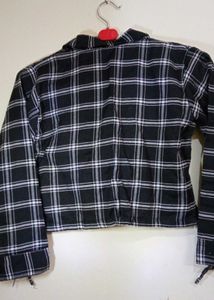 Check Shirt Crop Top