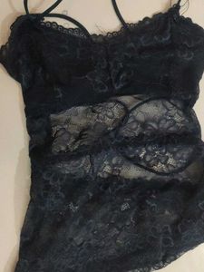 Navy Blue Lace Cami