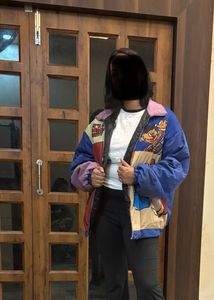 Cartoon Print Puffer Jacket