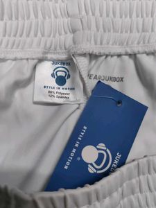 White Stretchable Shorts