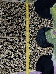 Black Embroidered Kurta With Sharara