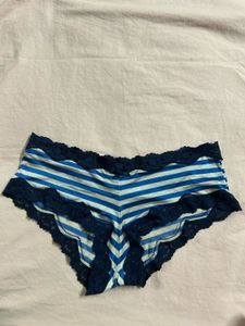 Striped Lace Trim Briefs