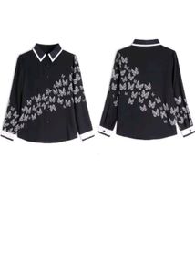 Butterfly Print Button-Up Shirt