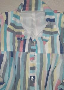 Striped Top with Bell Sleeves