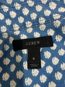 J. Crew 100% Cotton Button Front Trendy Denim Flow