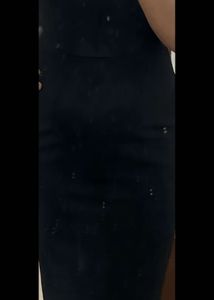 Elegant Black &amp; Pink Cocktail Dress