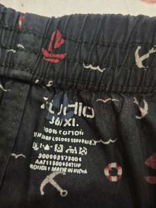 Men&#39;s Navy Nautical Print Swim Shorts