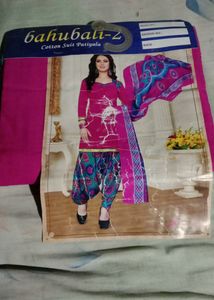 Pinky Green Suit Salwar Dupata Set Material