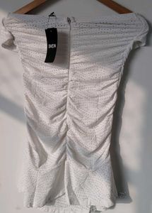 Chic White Bodycon Mini Dress🤍