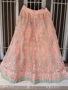 Beautiful🧿 Peach 🍑 Net Lehanga- PRICE DROP