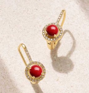 Red & Gold Earrings anti tennis