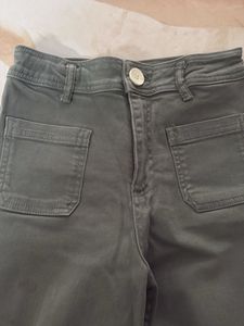 Zara Wide Leg Denim Pants