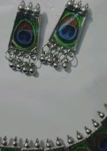 Oxidised Mor Pankh Choker Set
