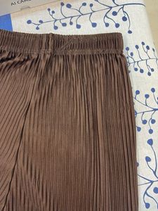 Brown Textured Palazzo/Pyjama