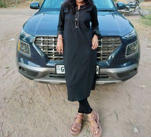 Black Cotton Kurti
