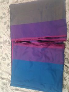 Art Silk Multi Colour Saree With Stiched Blouse