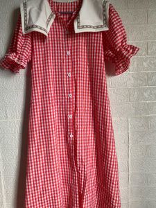 Red Gingham Sailor Dress