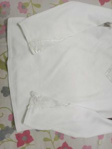 White Embellished Top