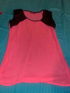 Pink & Black Tank Top