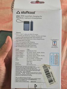 Stuffcool Giga 65W 20,000mAh Power Bank