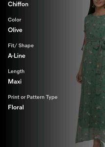 Long maxi chiffon floral Dress Size XL