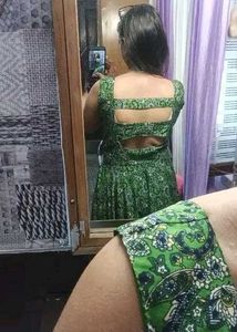 Green Printed Maxi Dress