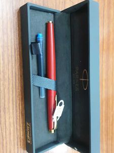 Parker Aster Matte Red Gold Trim Fountain Pen
