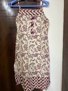 Straight Cut Kurta Sleevless