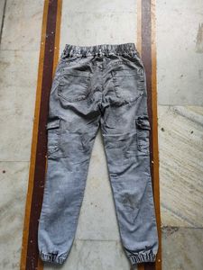 Gray Cargo Jeans