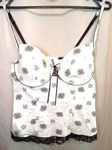 Lace Ribbon Corset Gothic Y2k Retro Vintage Top