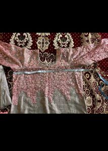 Pink &amp; Silver Embroidered Pakistani Suit