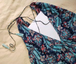 🎆 Backless Printed Dress