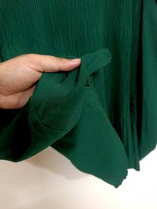 Green Puff Sleeve Top