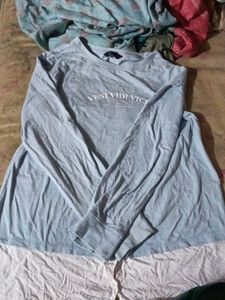 Blue Long Sleeve Top