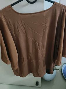 🤎 Trendy Brown Loose-Fit Top For Sale