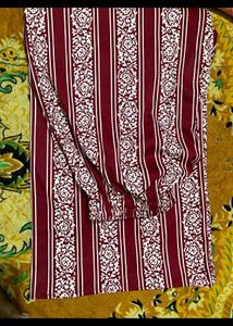Elegant Maroon &amp; White plazo