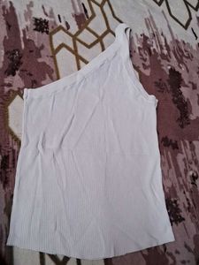 White Ribbed Tank Top