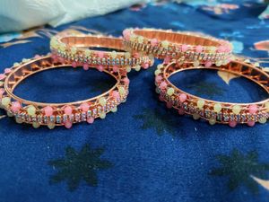 Sparkling Beaded Bangle Set