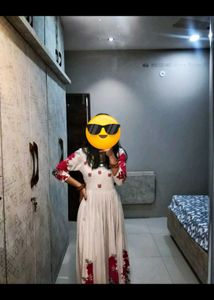 White Floral Ethnic Gown