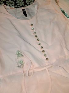 Peach Colour Langa Top With Dupatta Designer