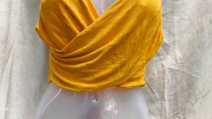 Yellow Halter Crop Top