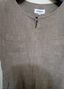 Casual Brown Shirt Dress